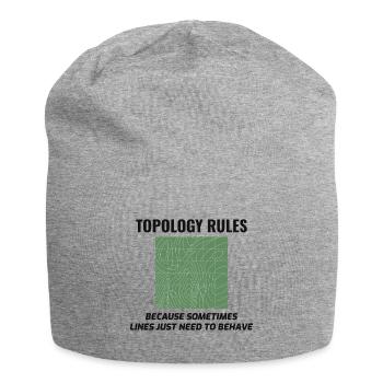 Topology Rules GIS Humor Cartography - Jersey Beanie - heather grey - Front