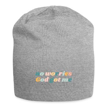 Pas de soucis Dieu m’a eu - Christian - Bonnet en jersey - gris chiné - Devant