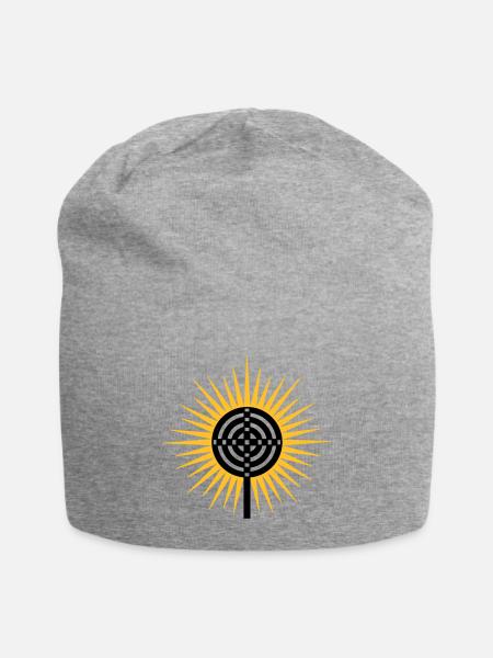Cross of Atlantis - Platon - Symbol New Wisdom / - Jersey-Beanie - Grau meliert