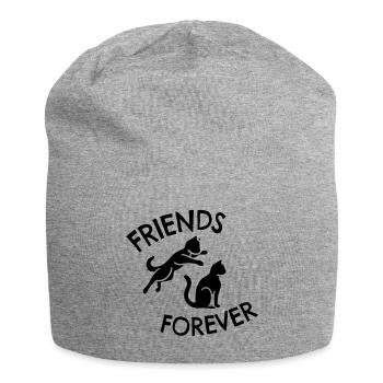 Jouer aux chats Jouer aux amis des chats pour toujours - Bonnet en jersey - gris chiné - Devant