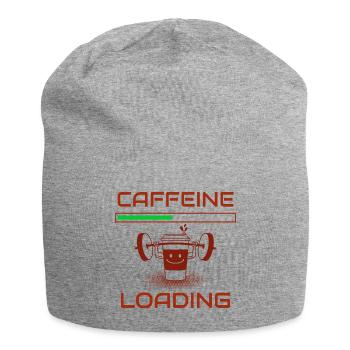 Koffeinladungsdesign für alle Kaffeeliebhaber. - Jersey-Beanie - Grau meliert - Vorne