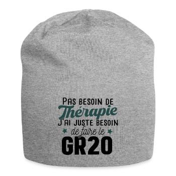 GR20 Corse Randonnée Sport Marathon Cadeau T-shirt - Bonnet en jersey - gris chiné - Devant