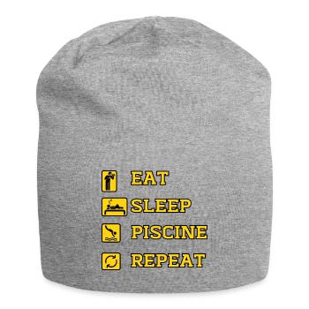 EAT SLEEP PISCINE REPEAT - Bonnet en jersey - gris chiné - Devant