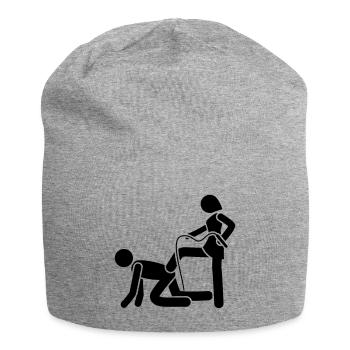 Couples mariés Mariage fouettard - Bonnet en jersey - gris chiné - Devant
