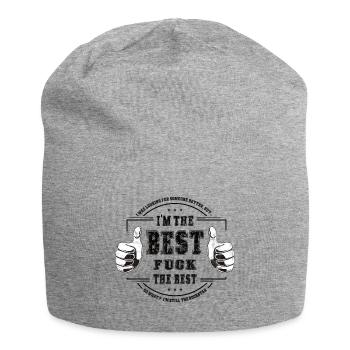 Ich bin der Beste - I'm the best, fuck the rest - Jersey-Beanie - Grau meliert - Vorne
