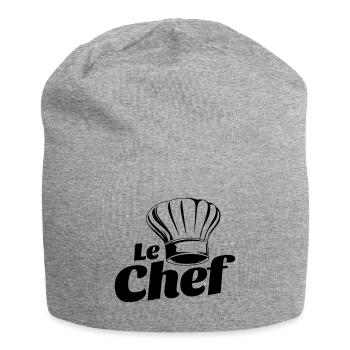 chef hat cook le chef - Jersey Beanie - heather grey - Front