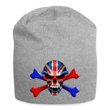 Union Jack Skull - Bonnet en jersey - gris chiné - Devant