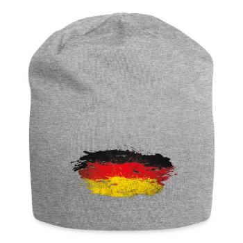 Deutschland Splatter - Jersey-Beanie - Grau meliert - Vorne