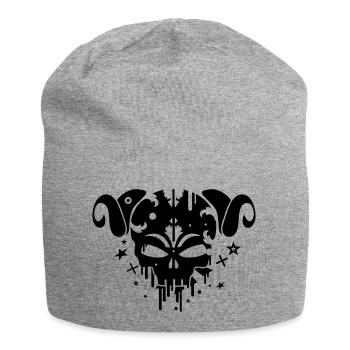 Faun Skull - Jersey-Beanie - Grau meliert - Vorne
