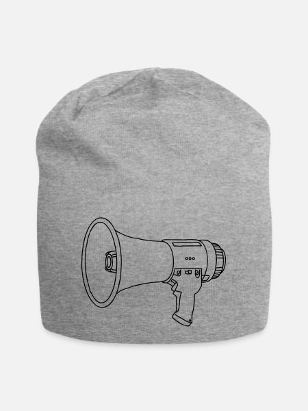 Megafon / Megaphon - Jersey-Beanie - Grau meliert