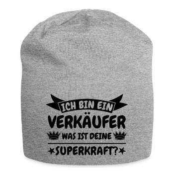 Verkäufer - Jersey-Beanie - Grau meliert - Vorne