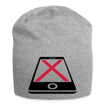 No Smartphone - Jersey Beanie - heather grey - Front