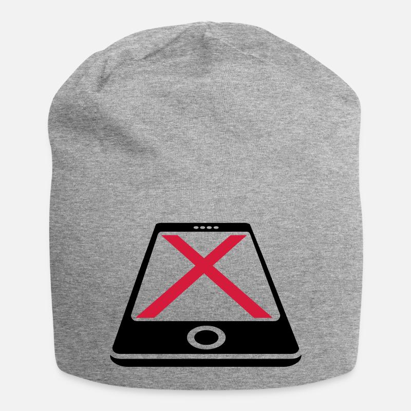 No Smartphone - Jersey-Beanie - Grau meliert