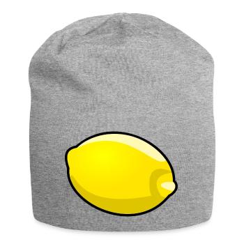 Gelbe Zitrone - Jersey-Beanie - Grau meliert - Vorne