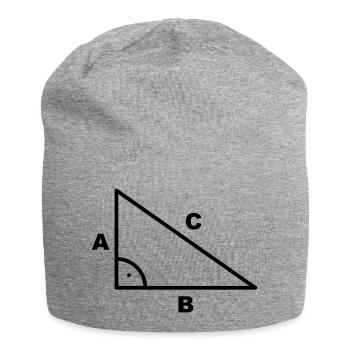 Mathematik Symbol - Dreieck - Rechter Winkel - Jersey-Beanie - Grau meliert - Vorne