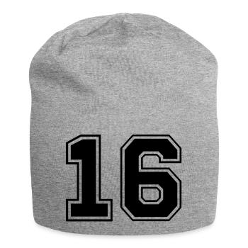 sechszehn - Bonnet en jersey - gris chiné - Devant
