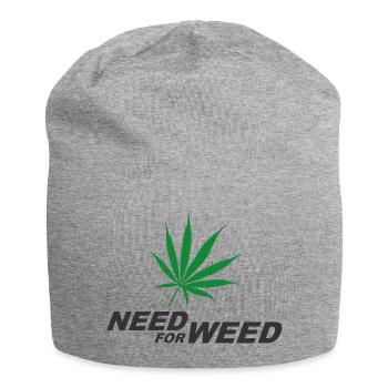 Need for Weed (Cannabis) - Jersey-Beanie - Grau meliert - Vorne