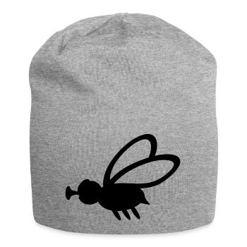 Mouche / mouche de maison (mini, 1c) - Bonnet en jersey - gris chiné - Devant