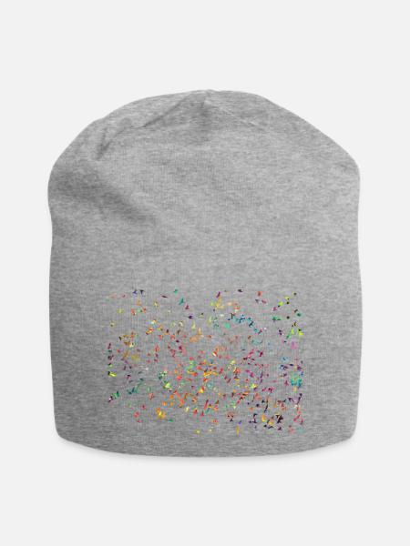 Vogelschwarm Vogel bunt abstrakt silhouette - Jersey-Beanie - Grau meliert