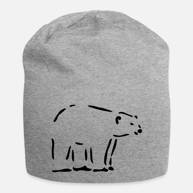 Eisbär - Jersey-Beanie - Grau meliert