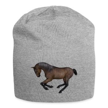 horse - Jersey Beanie - heather grey - Front