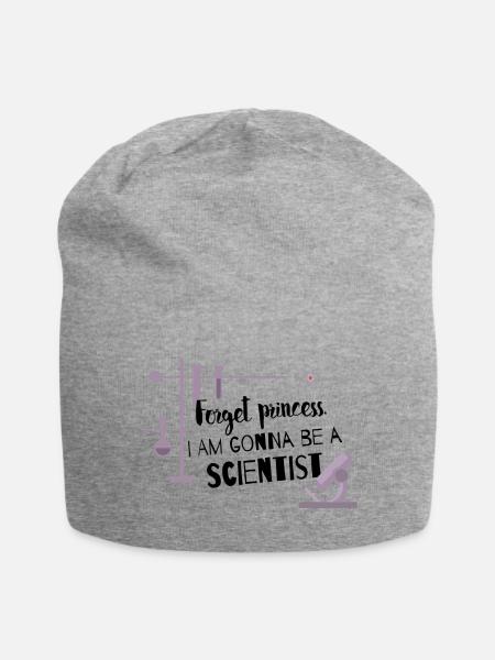 Forget princess, I am gonna be a scientist - Jersey-Beanie - Grau meliert