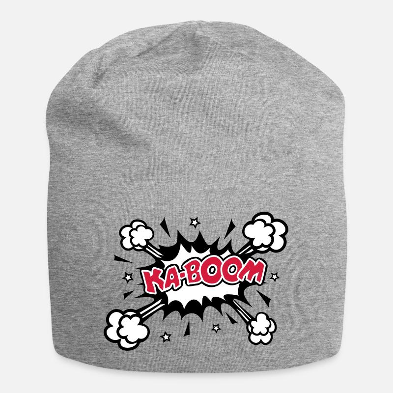 KABOOM, comique, bouffon, ballon, explosion,étoile - Bonnet en jersey - gris chiné
