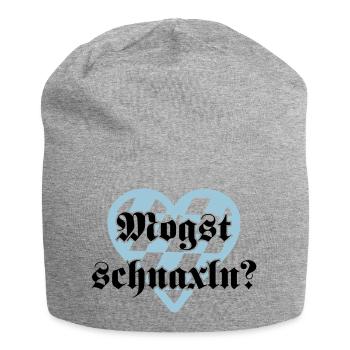 Mogst schnaxln - Jersey-Beanie - Grau meliert - Vorne
