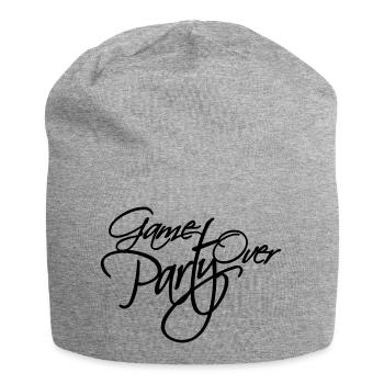 Logo de jeu parti du texte - Bonnet en jersey - gris chiné - Devant