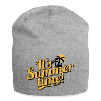 It's Summer Time - beach & holiday - Jersey-Beanie - Grau meliert - Vorne