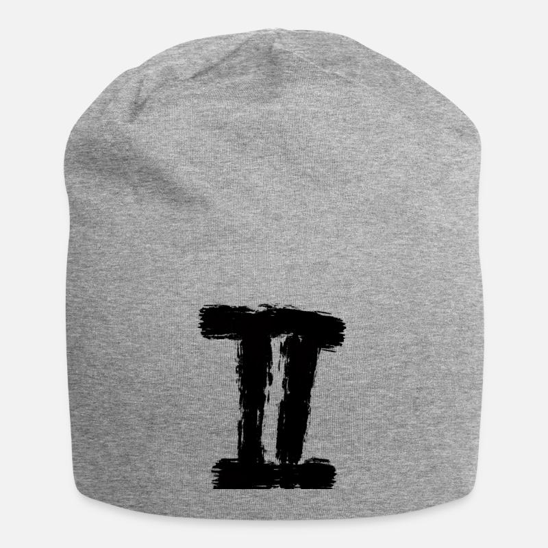 2 - Bonnet en jersey - gris chiné