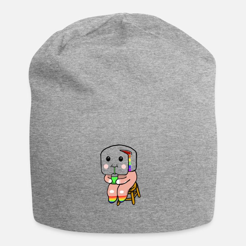 Rainbow - Jersey Beanie - heather grey