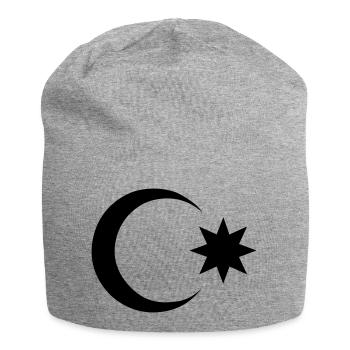 Azerbaijan Moon and Star Azerbaijan - Jersey Beanie - heather grey - Front