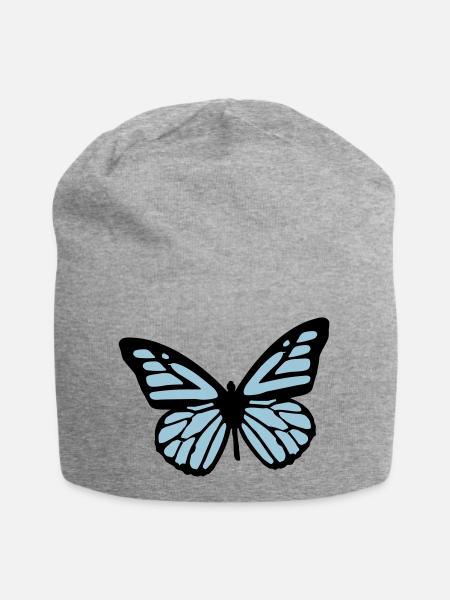 butterfly - papillon - Bonnet en jersey - gris chiné