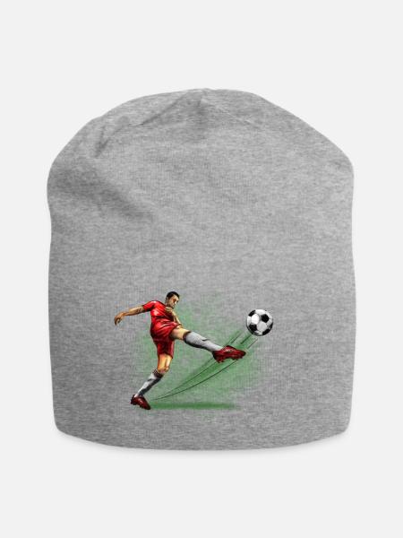 Fußballer - Jersey-Beanie - Grau meliert