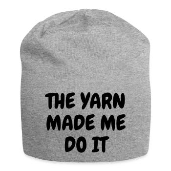 Knitting - Knit - Knitter - Stricken - Tricot - Jersey Beanie - heather grey - Front