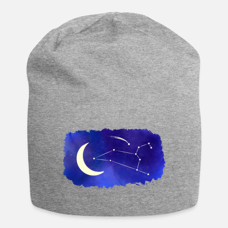 Sternzeichen Löwe Leo - Jersey-Beanie - Grau meliert