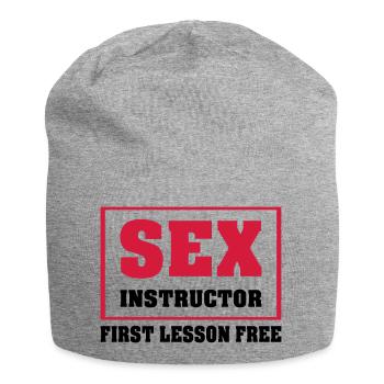sex instructor - Jersey Beanie - heather grey - Front