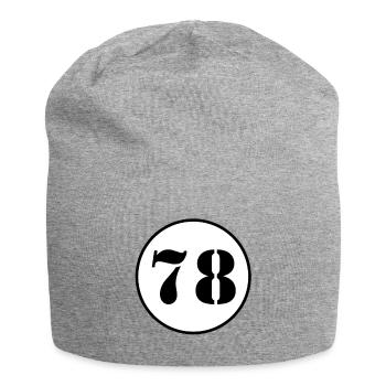 NUMÉRO 78 soixante dix huit cadeau d'anniversaire - Bonnet en jersey - gris chiné - Devant