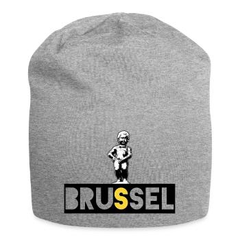 Bruxelles Manneken Pis - Bonnet en jersey - gris chiné - Devant