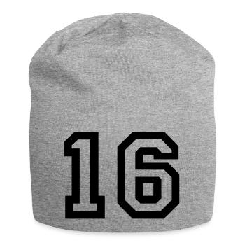 16 - Bonnet en jersey - gris chiné - Devant