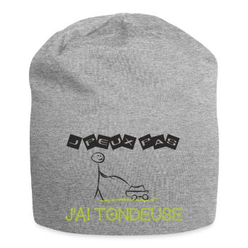 T shirt j'peux pas j'ai tondeuse - Bonnet en jersey - gris chiné - Devant