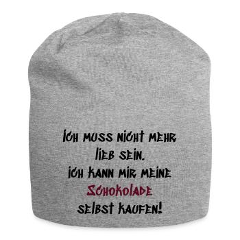 Ich muss nicht mehr lieb sein - Jersey-Beanie - Grau meliert - Vorne