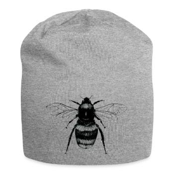 Bourdon minimaliste - Bonnet en jersey - gris chiné - Devant