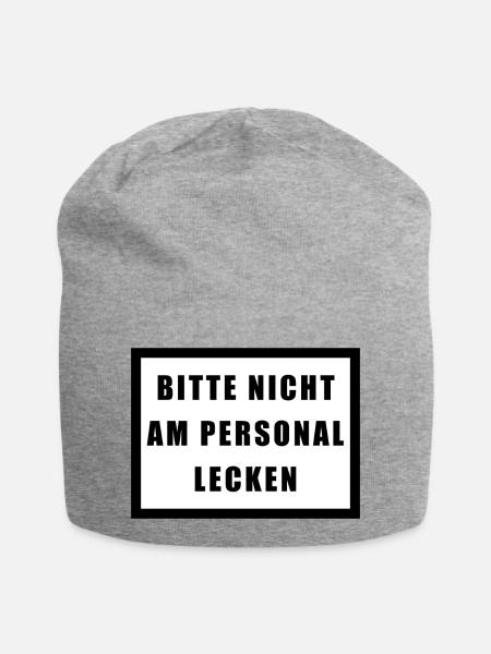 BITTE NICHT AM PERSONAL LECKEN - Jersey-Beanie - Grau meliert