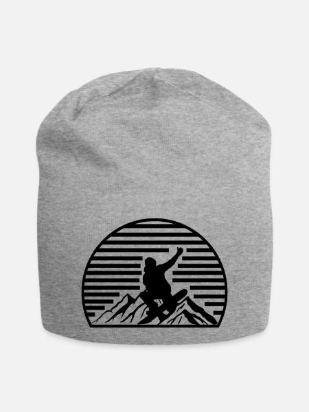 Snowboard Snowboarder - Jersey-Beanie - Grau meliert