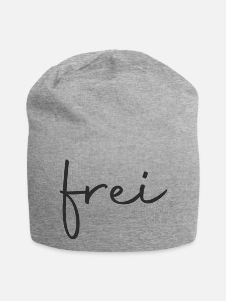 frei - frei sein - Jersey-Beanie - Grau meliert