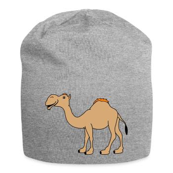 Camel - Jersey Beanie - heather grey - Front
