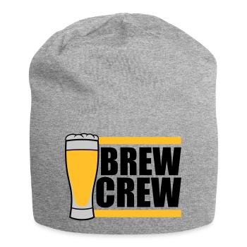Beer Glass Brew Crew disant - Bonnet en jersey - gris chiné - Devant