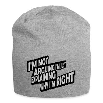 I m not arguing - Jersey Beanie - heather grey - Front
